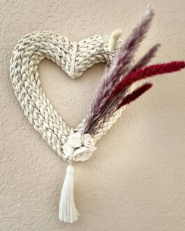 Wicker boho heart