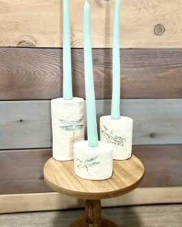 3 dragonflies candle holders